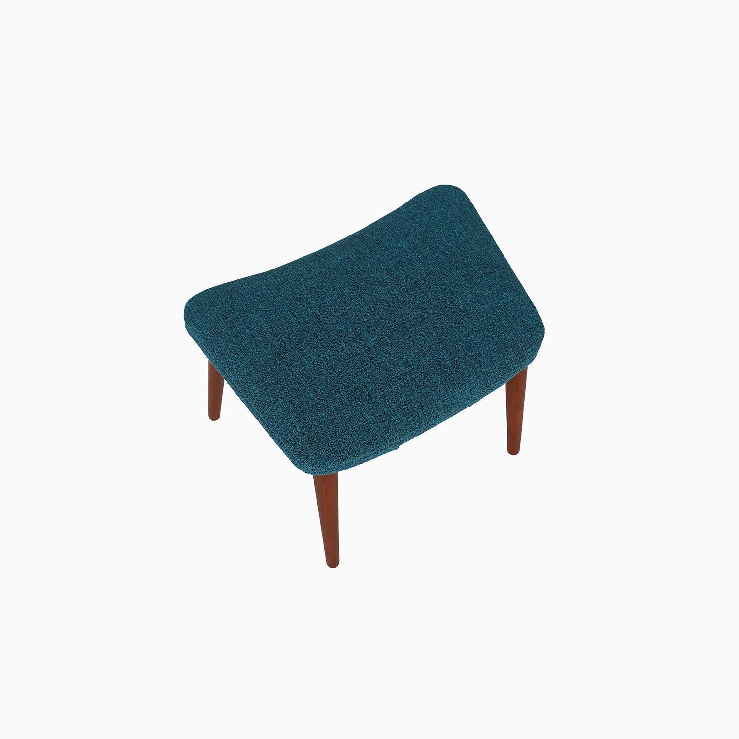 Oiled Scandinavian modern teak footstool by SL Mobler For Sale