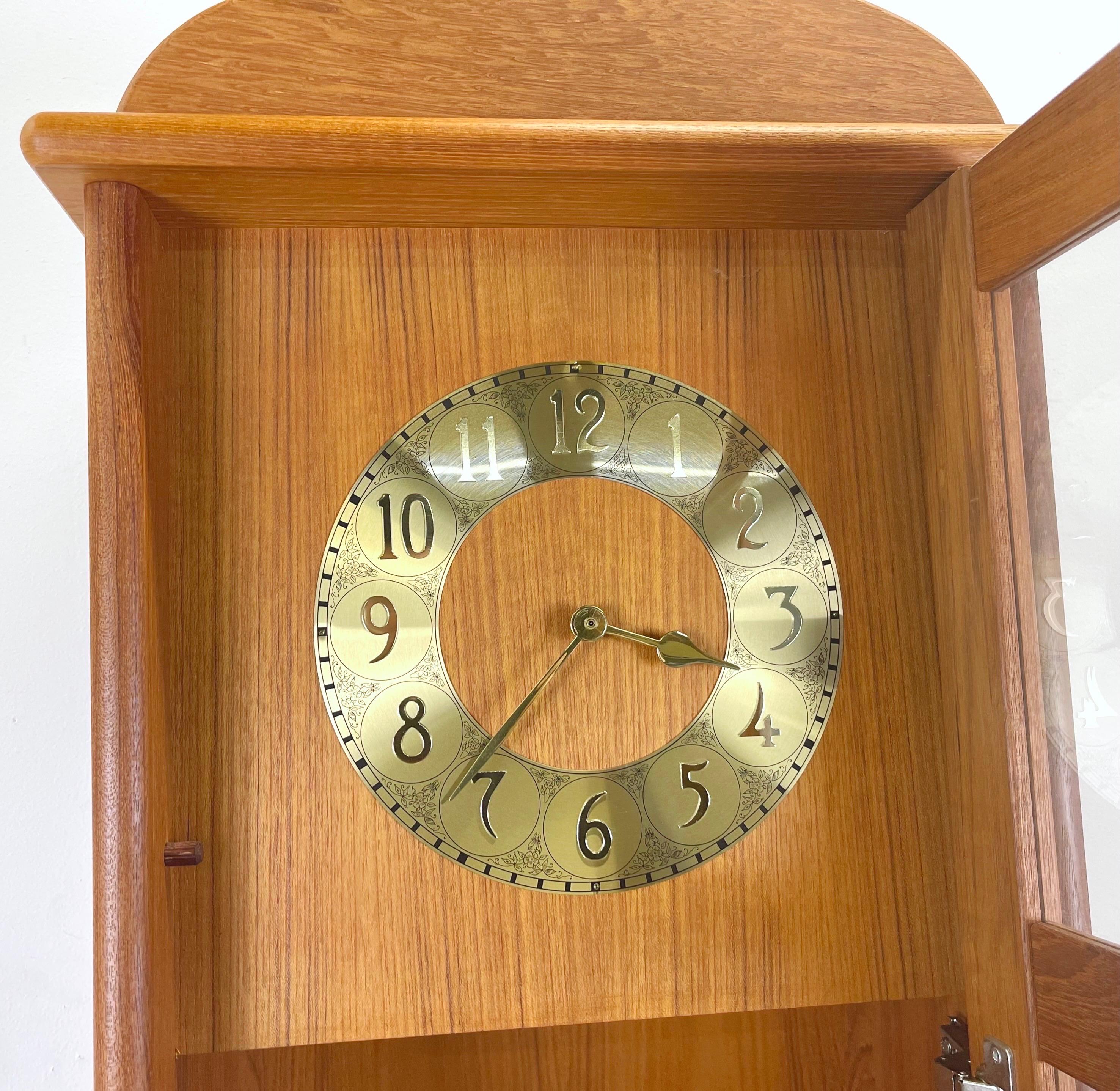 Scandinavian Modern Teak Longcase Clock 6