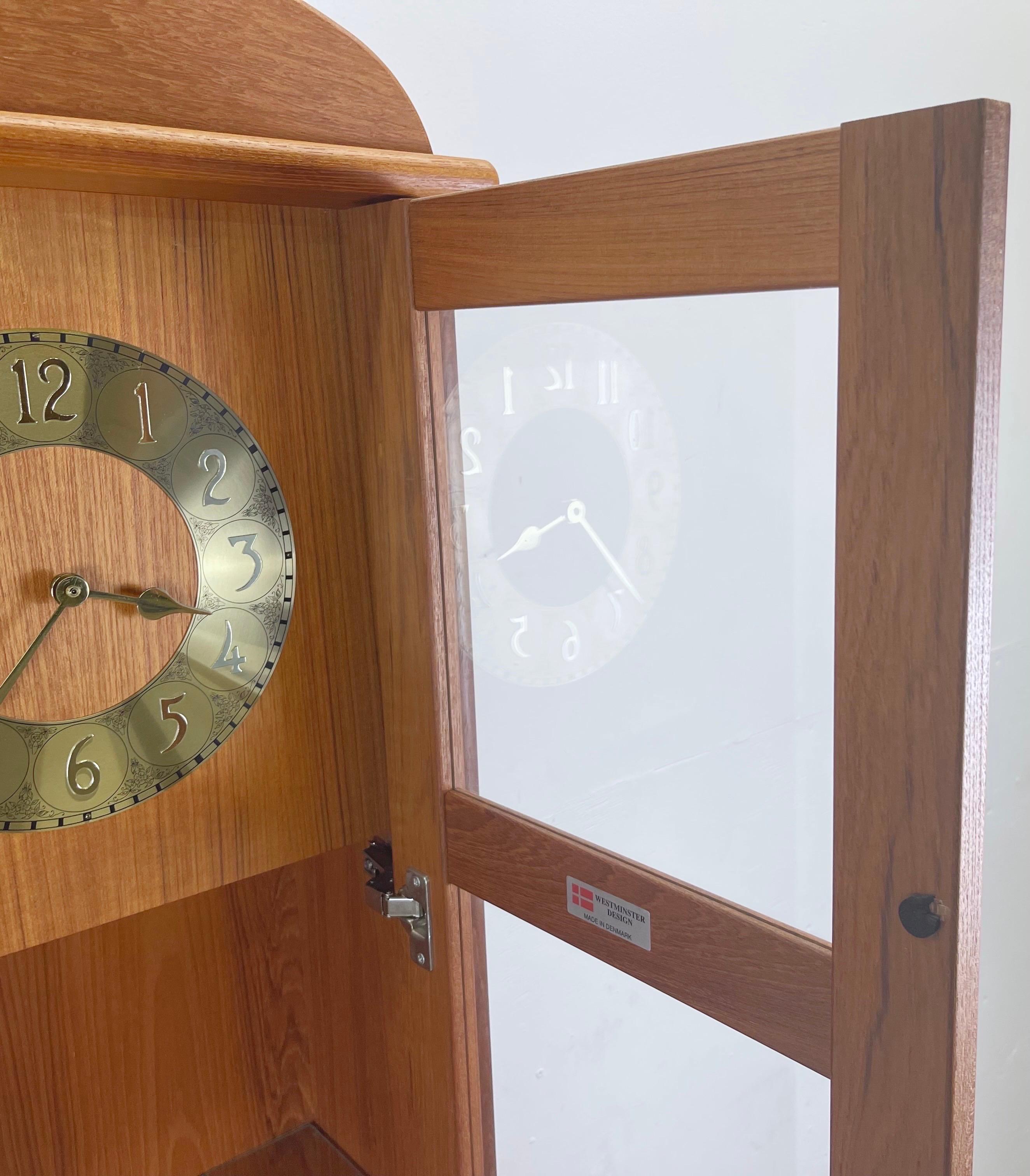 Scandinavian Modern Teak Longcase Clock 7