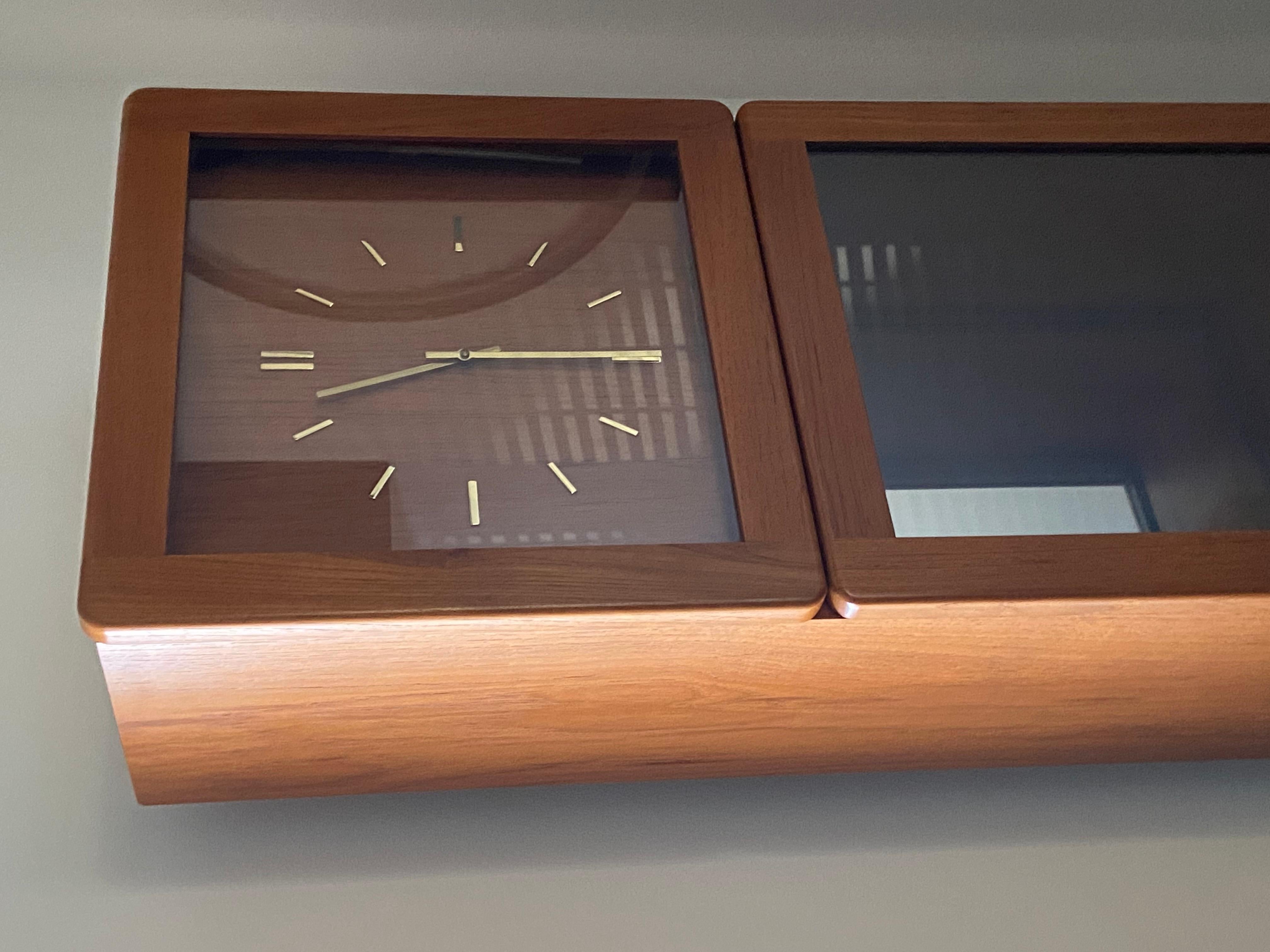 Danish Scandinavian Modern Teak Longcase Clock