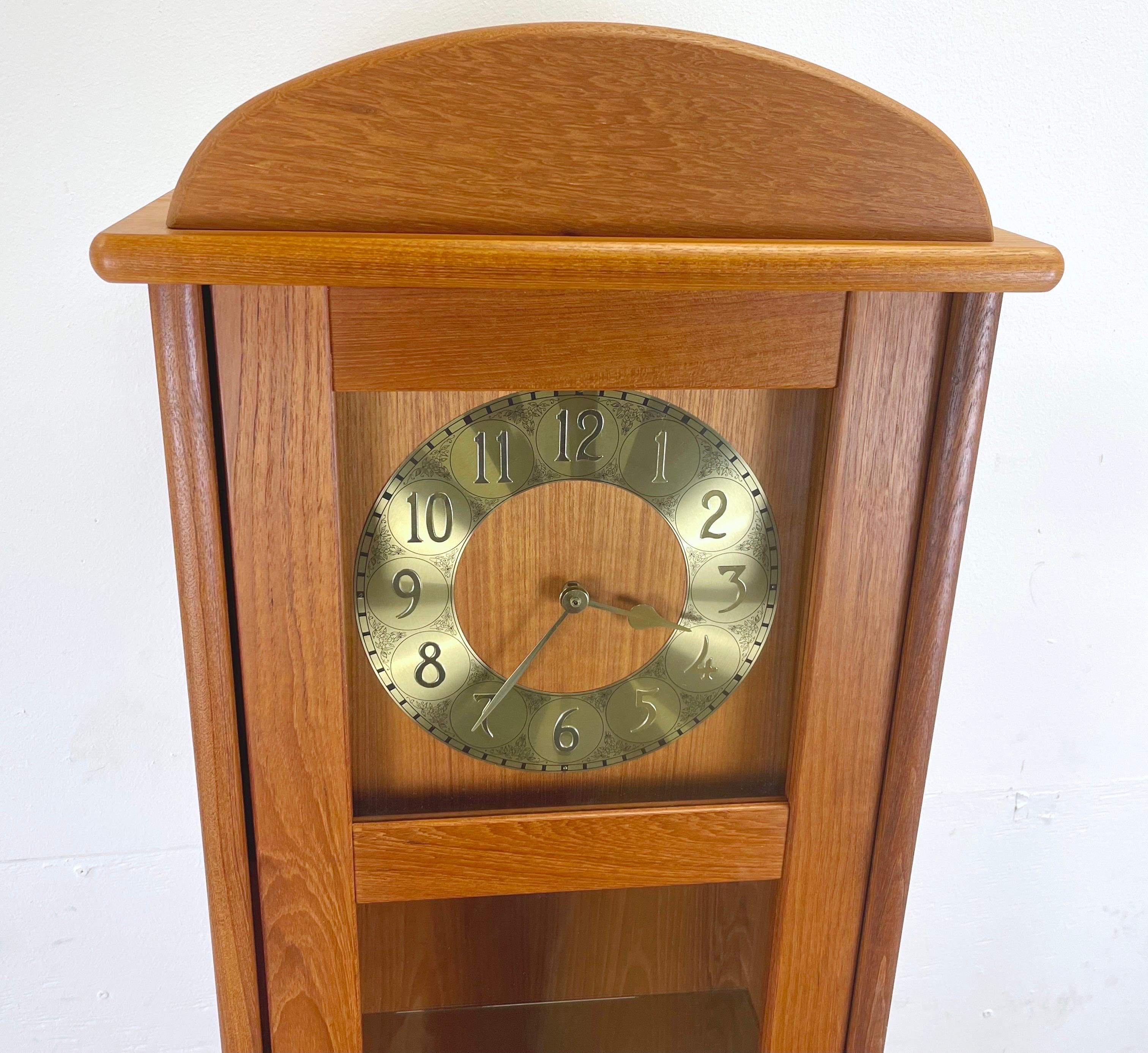 Scandinavian Modern Teak Longcase Clock 3
