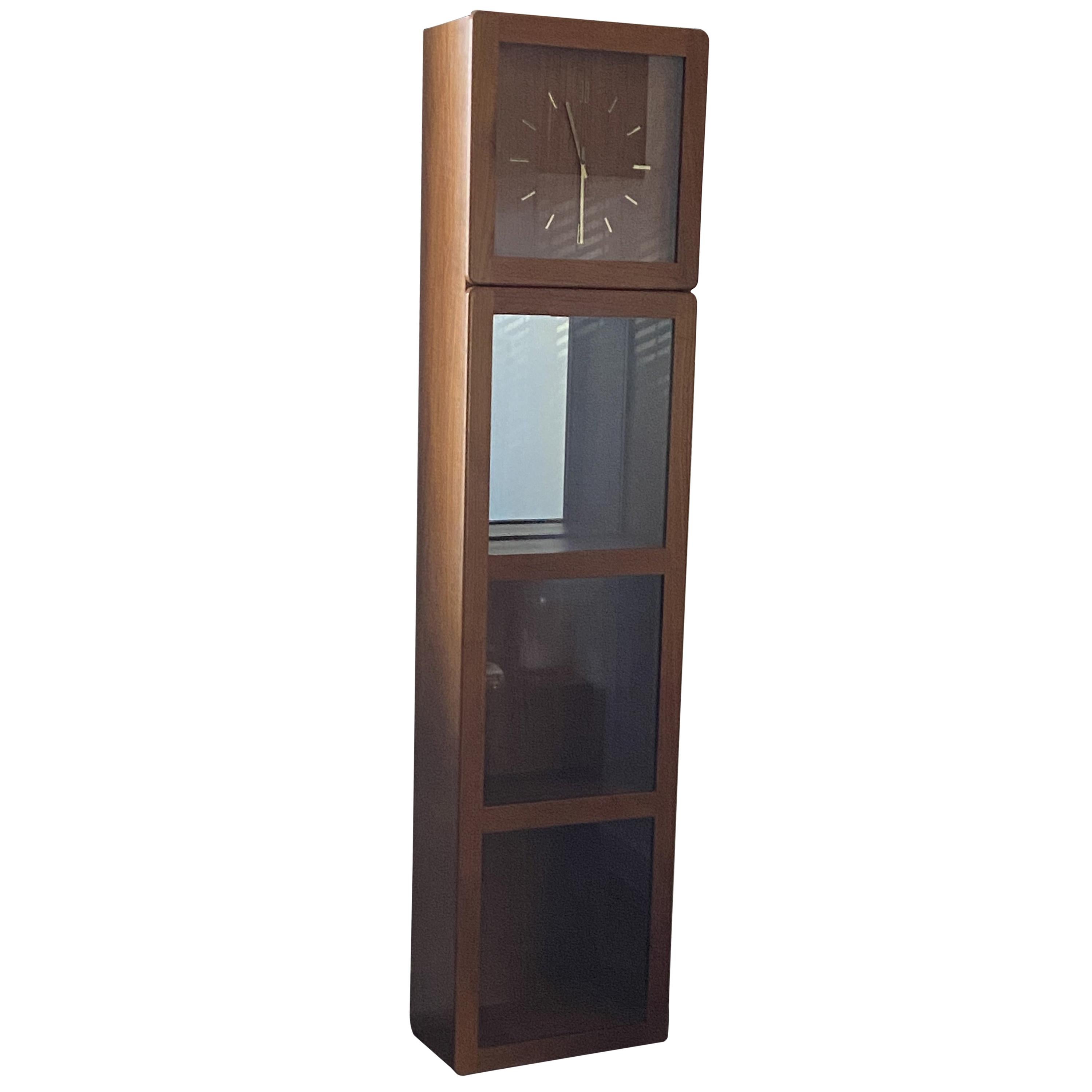 Scandinavian Modern Teak Longcase Clock