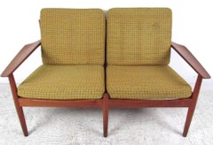 Scandinavian Modern Teak Loveseat by Arne Vodder
