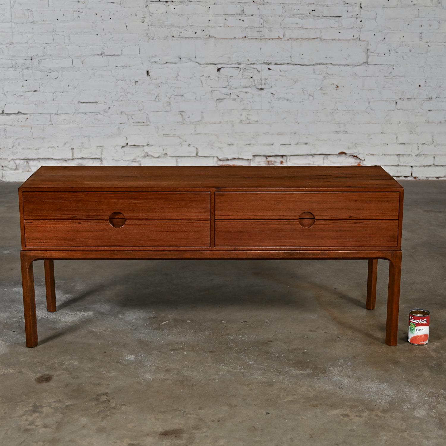 Scandinavian Modern Teak Low Cabinet Sideboard Model #394 by Kai Kristiansen  For Sale 13