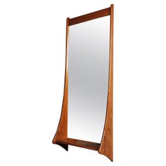 Specchio moderno scandinavo in teak, designer sconosciuto, Danimarca, anni '60