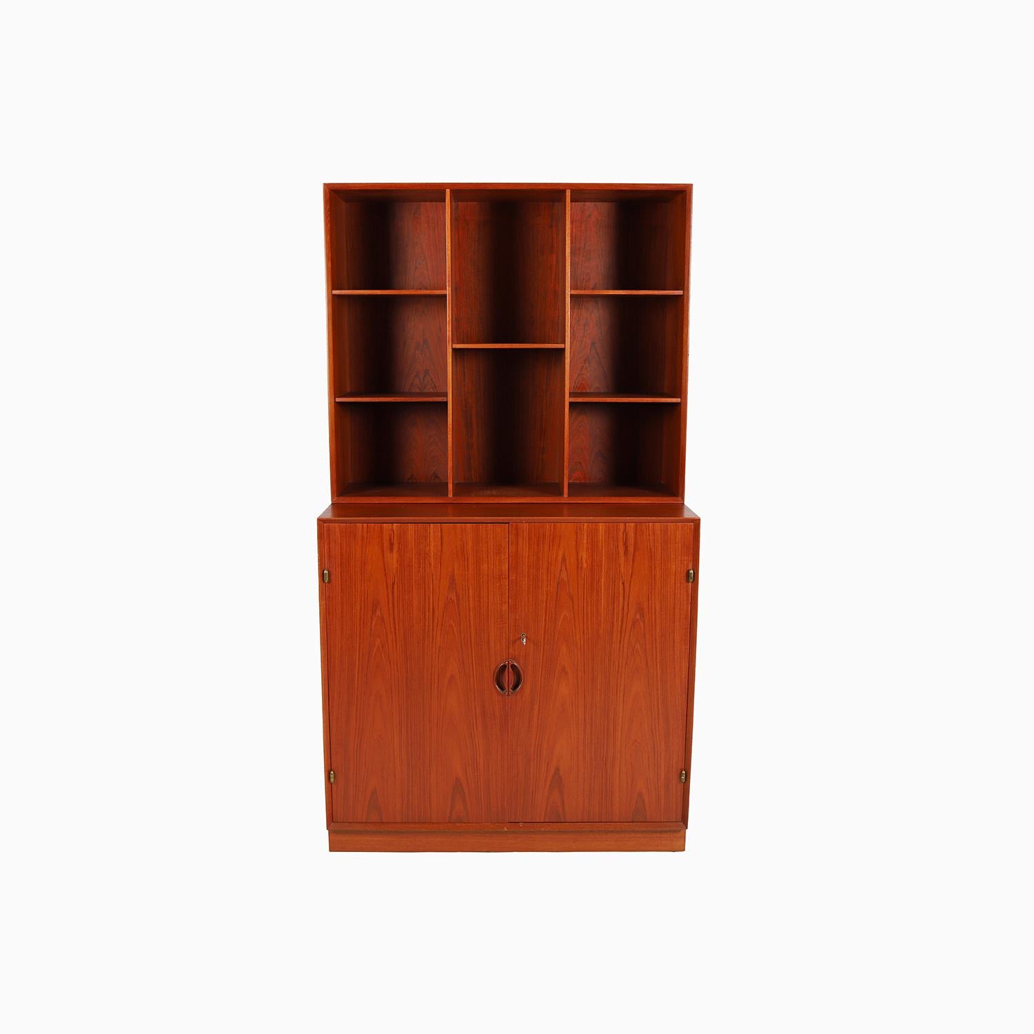 The Modern Scandinavian Teak Modular Cabinet mit Regalen (Teakholz) im Angebot