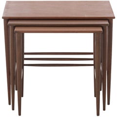Scandinavian Modern Teak Nesting Table Set
