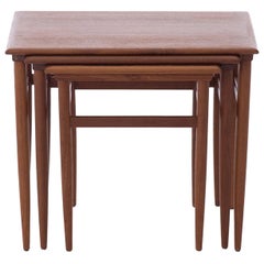 Scandinavian Modern Teak Nesting Table Set