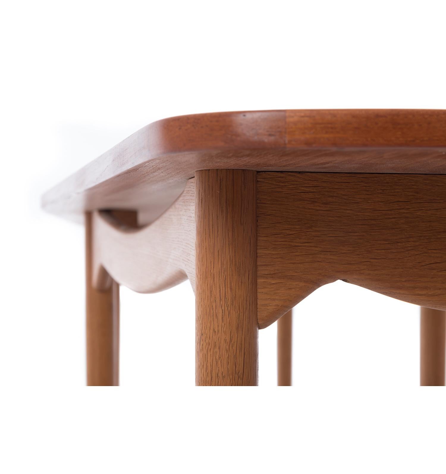 Scandinavian Modern Kurt Ostervig Six-Legged Coffee Table with Sculptural Apron 4