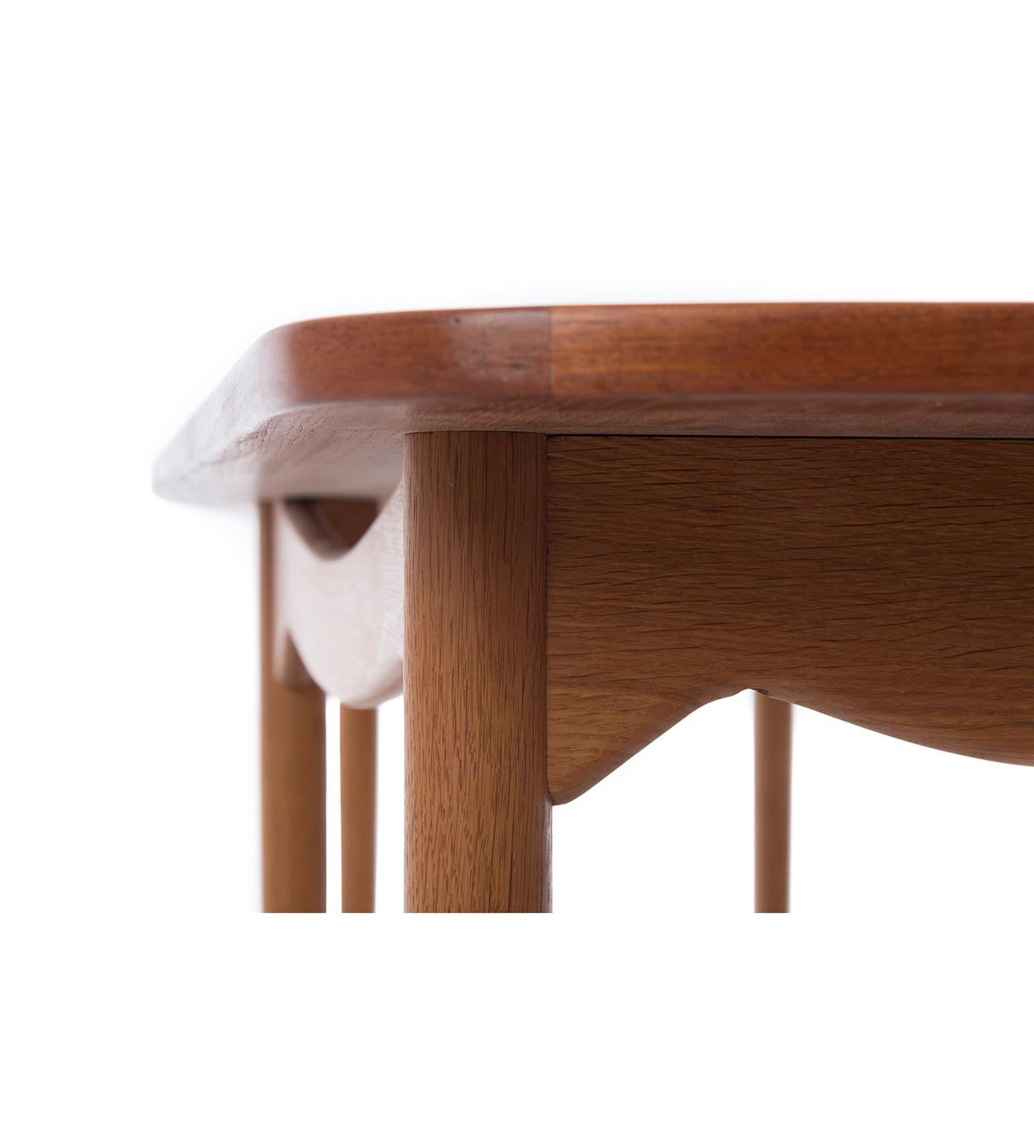 Scandinavian Modern Kurt Ostervig Six-Legged Coffee Table with Sculptural Apron 5