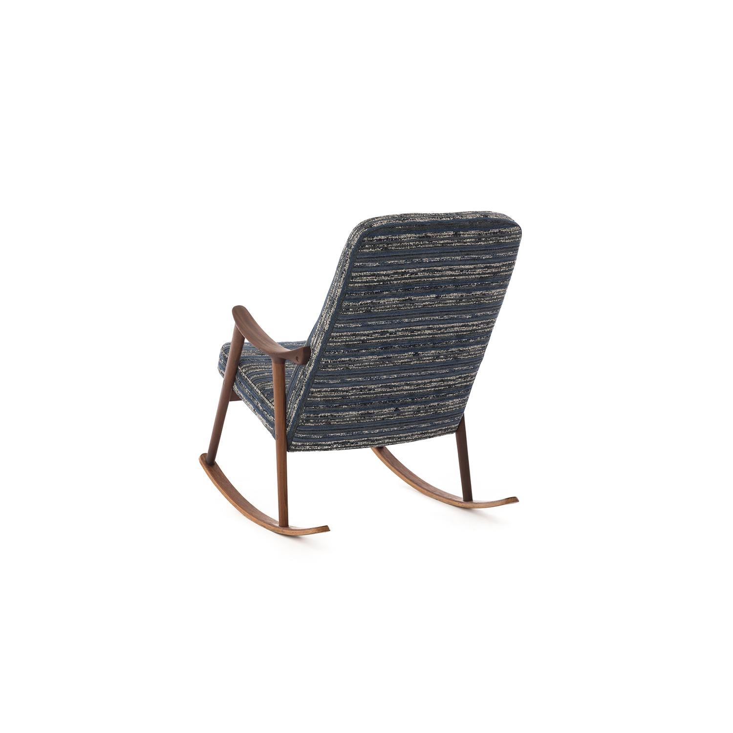 Oiled Scandinavian Modern Teak Rocking Chair by Ingmar Relling