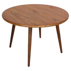 Scandinavian Modern Teak Round Coffee Table, 1960's Denmark