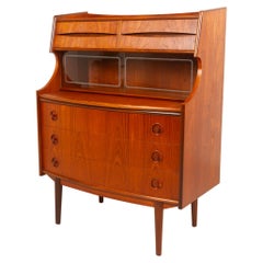 Secrétaire scandinave moderne en teck de Gunnar Falsig, années 1960