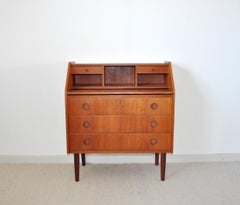 Secretaire moderne scandinave en teck:: commode:: 1970