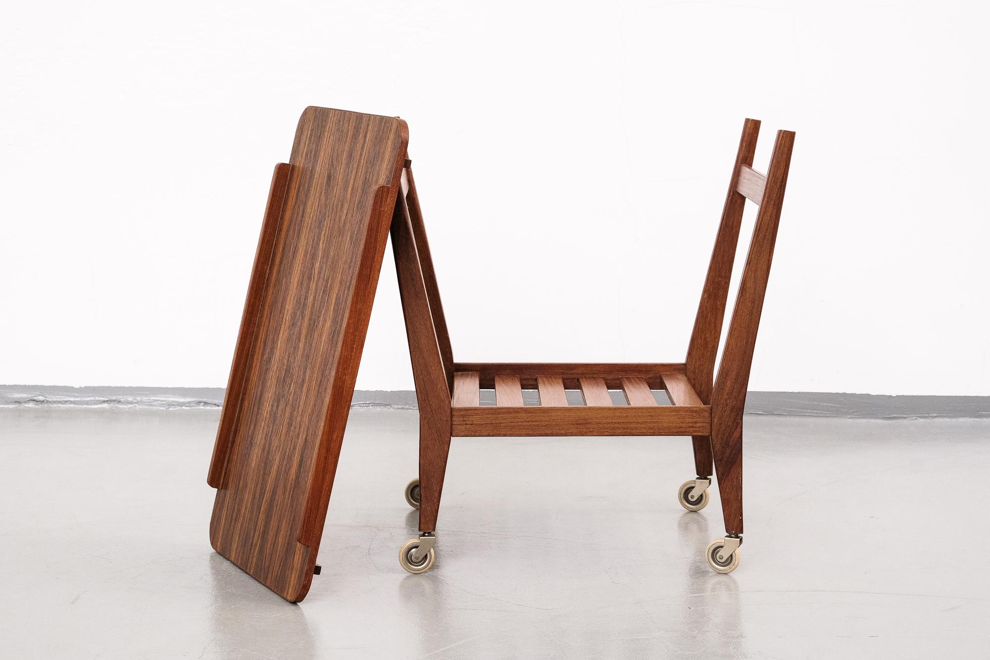 Scandinavian Modern Teak Serving Cart, 1960s 2