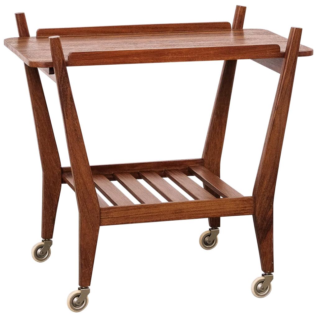 Scandinavian Modern Teak Serving Cart, 1960s at 1stDibs