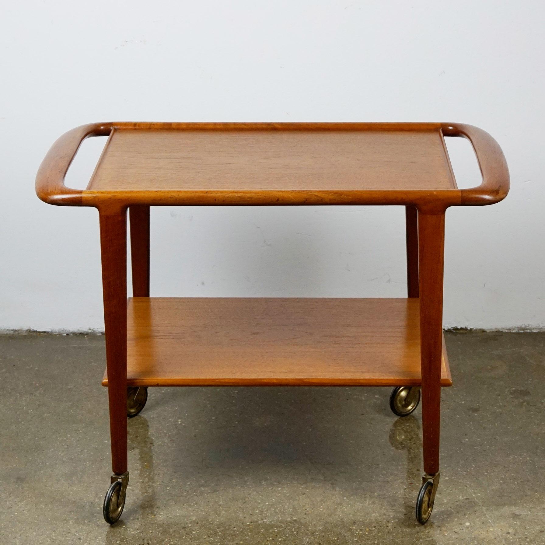 Danish Scandinavian Modern Teak Serving Table or Bar Cart by Niels Otto Møller