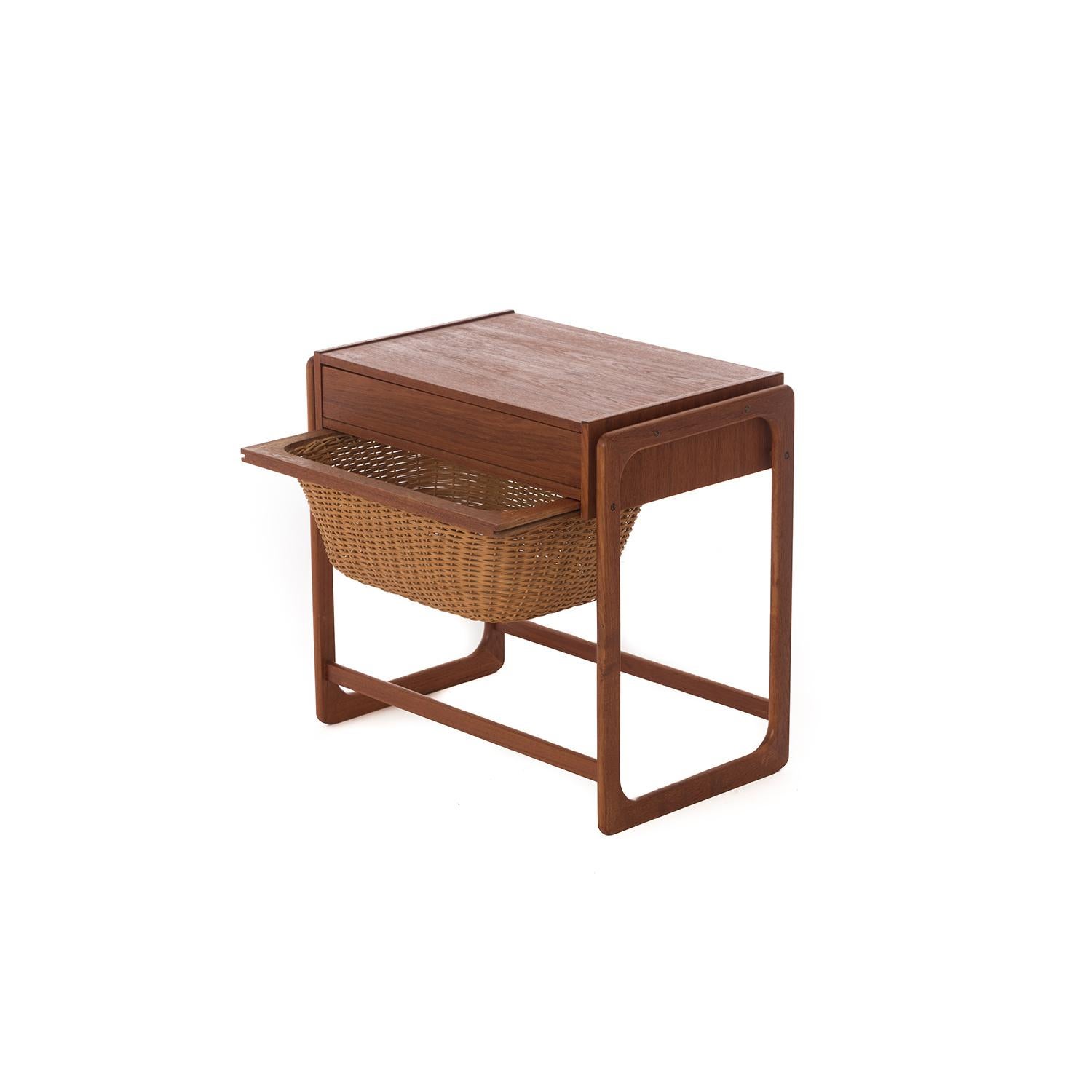 Danish Scandinavian Modern Teak Sewing Table