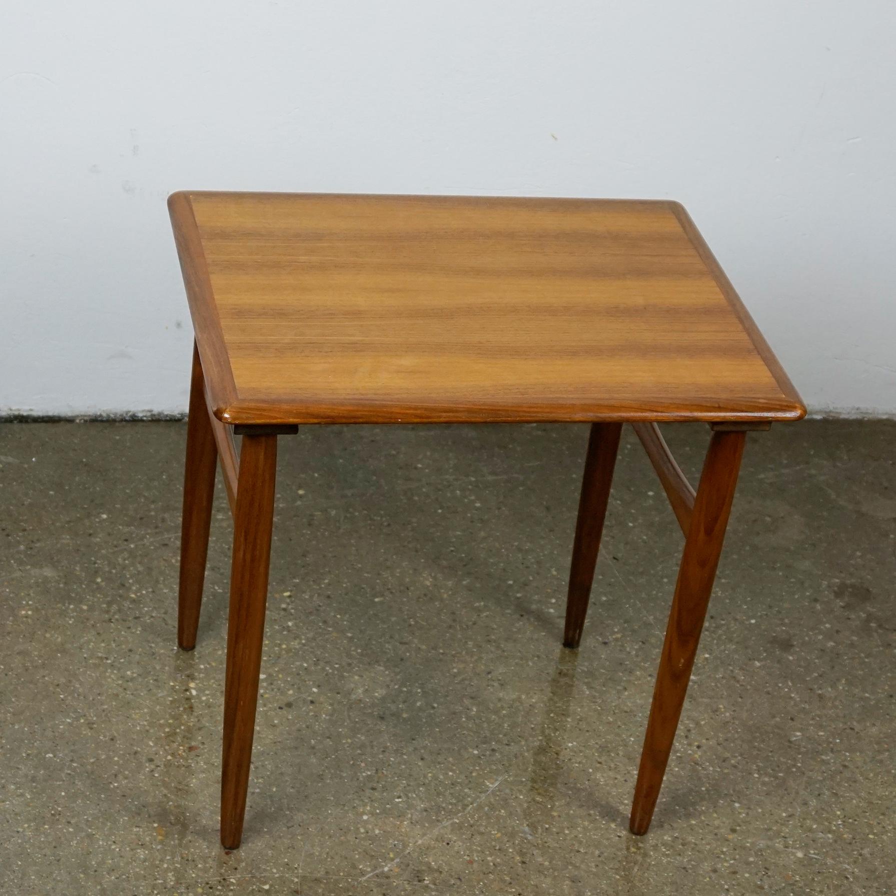 Scandinavian Modern Teak Side Table by Poul Hundevad In Good Condition In Vienna, AT