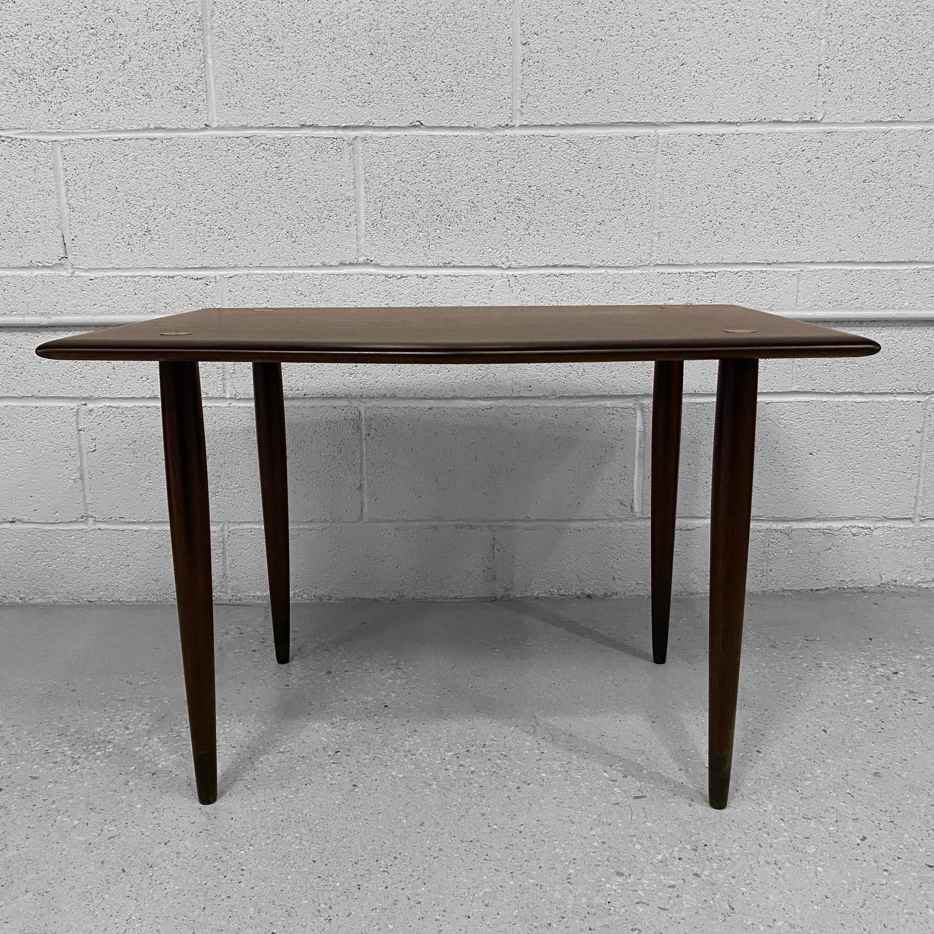 Ebonized Scandinavian Modern Teak Side Table By Yngve Ekström For Dux For Sale