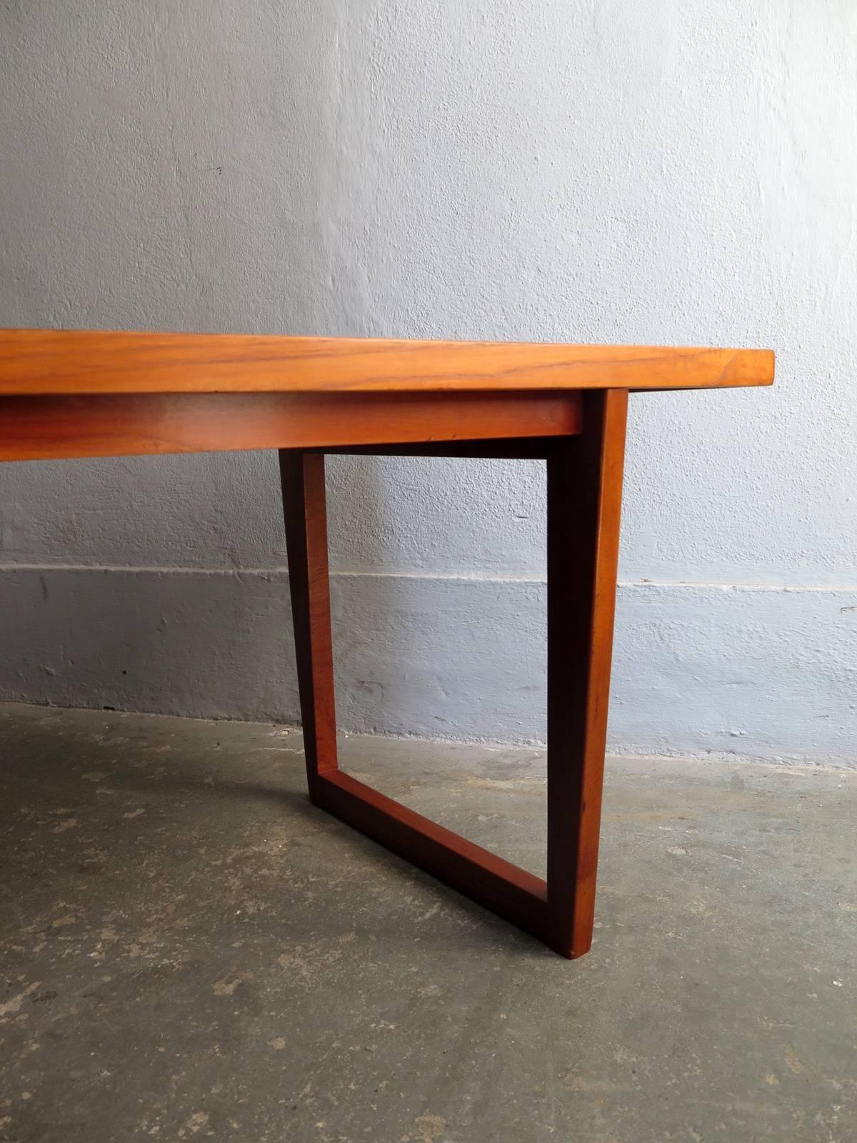 Teak Scandinavian modern teak sofa table For Sale