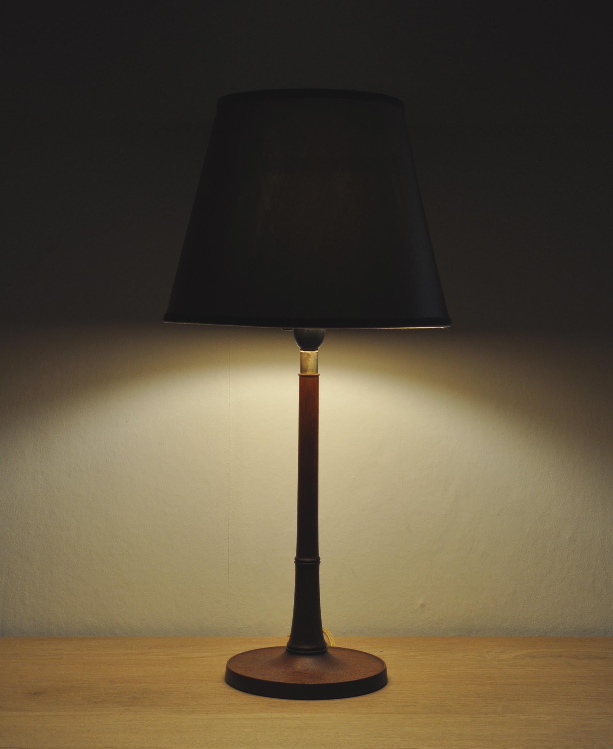 Scandinavian Modern Teak Table Lamp, 1950s For Sale 3