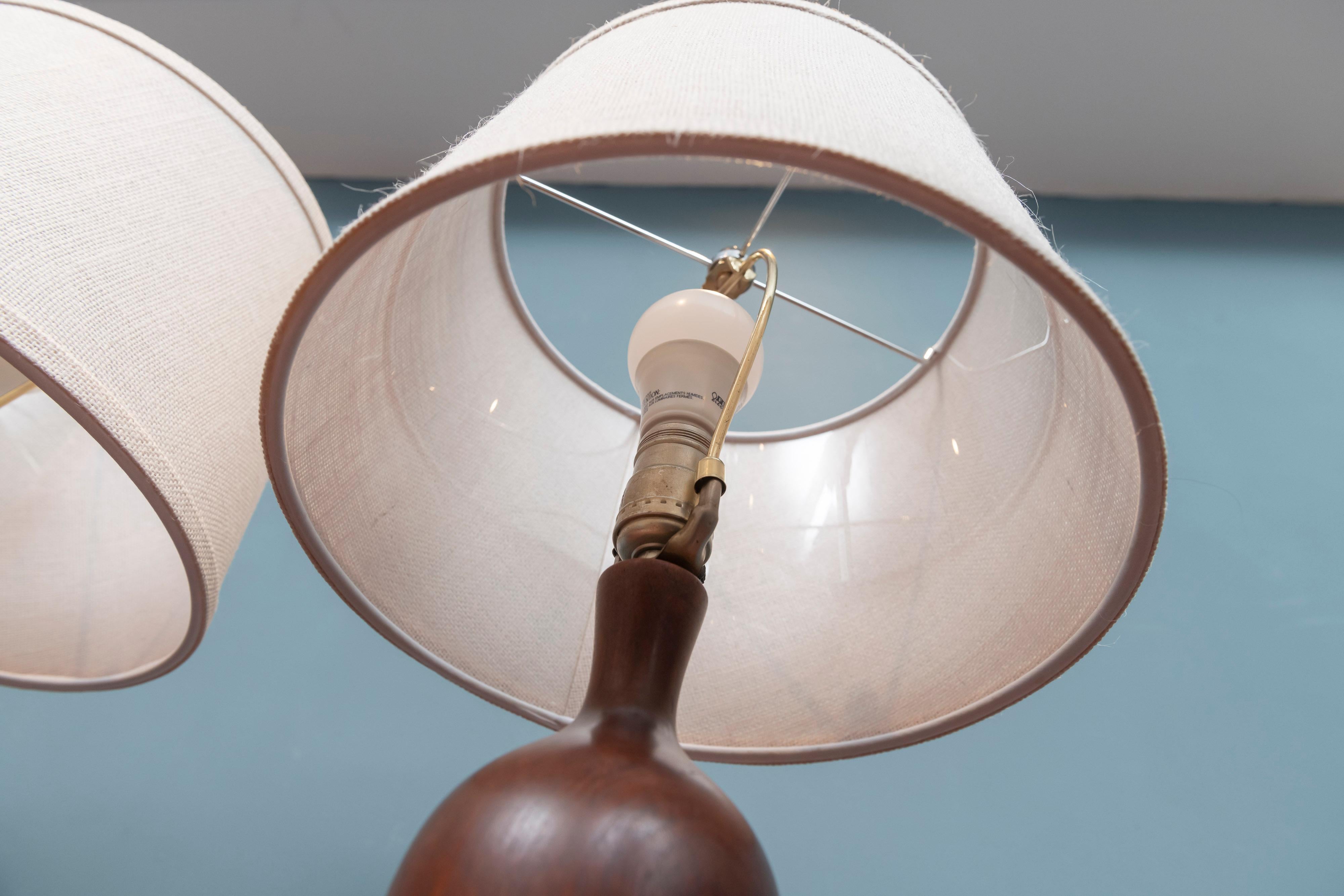 Danish Scandinavian Modern Teak Table Lamps