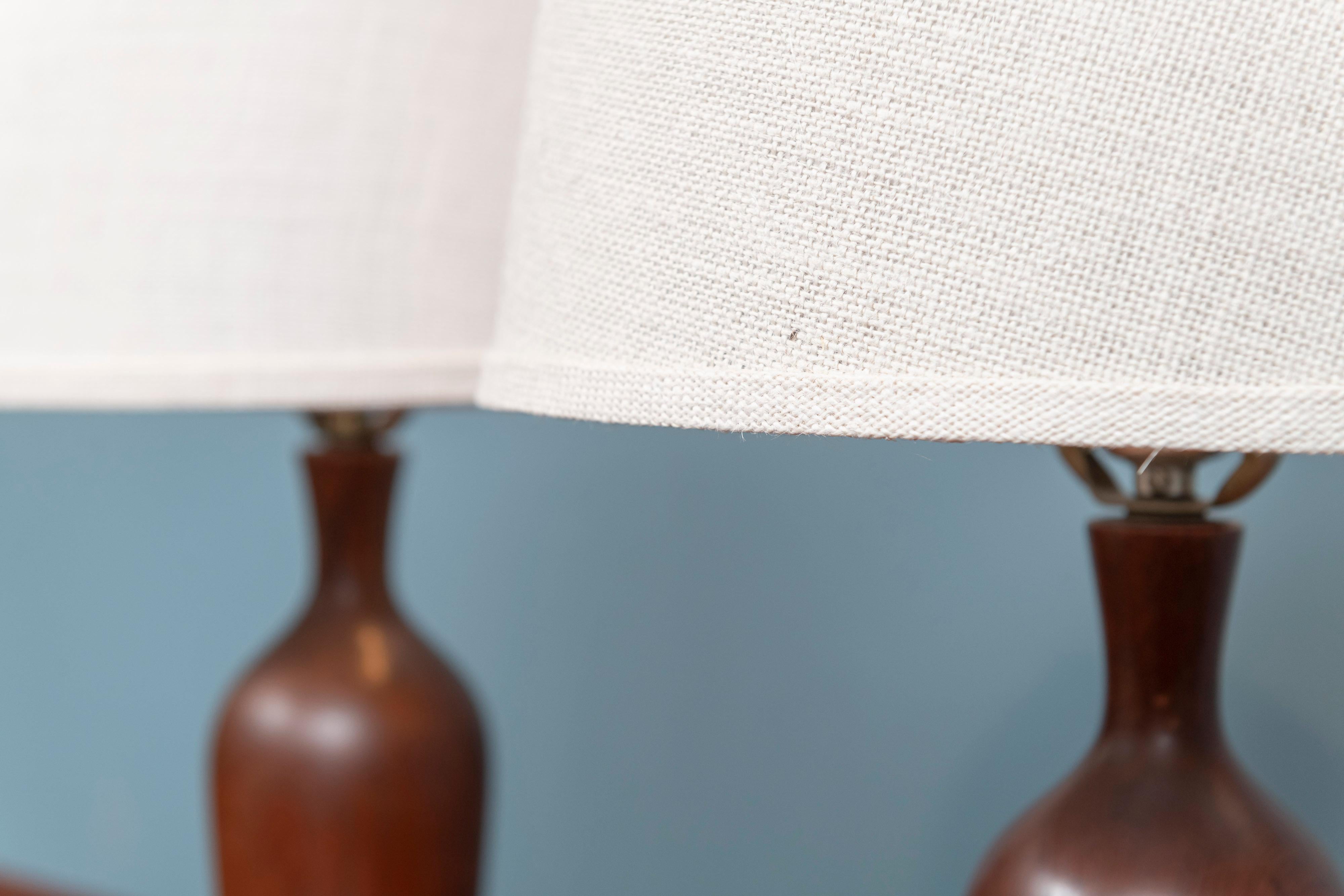 Scandinavian Modern Teak Table Lamps 1
