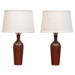 Scandinavian Modern Teak Table Lamps