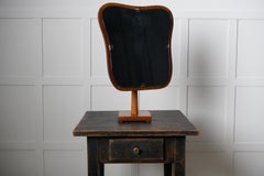 Scandinavian Modern Teak Table Mirror from Sweden with Organic Shape, Circa 1950