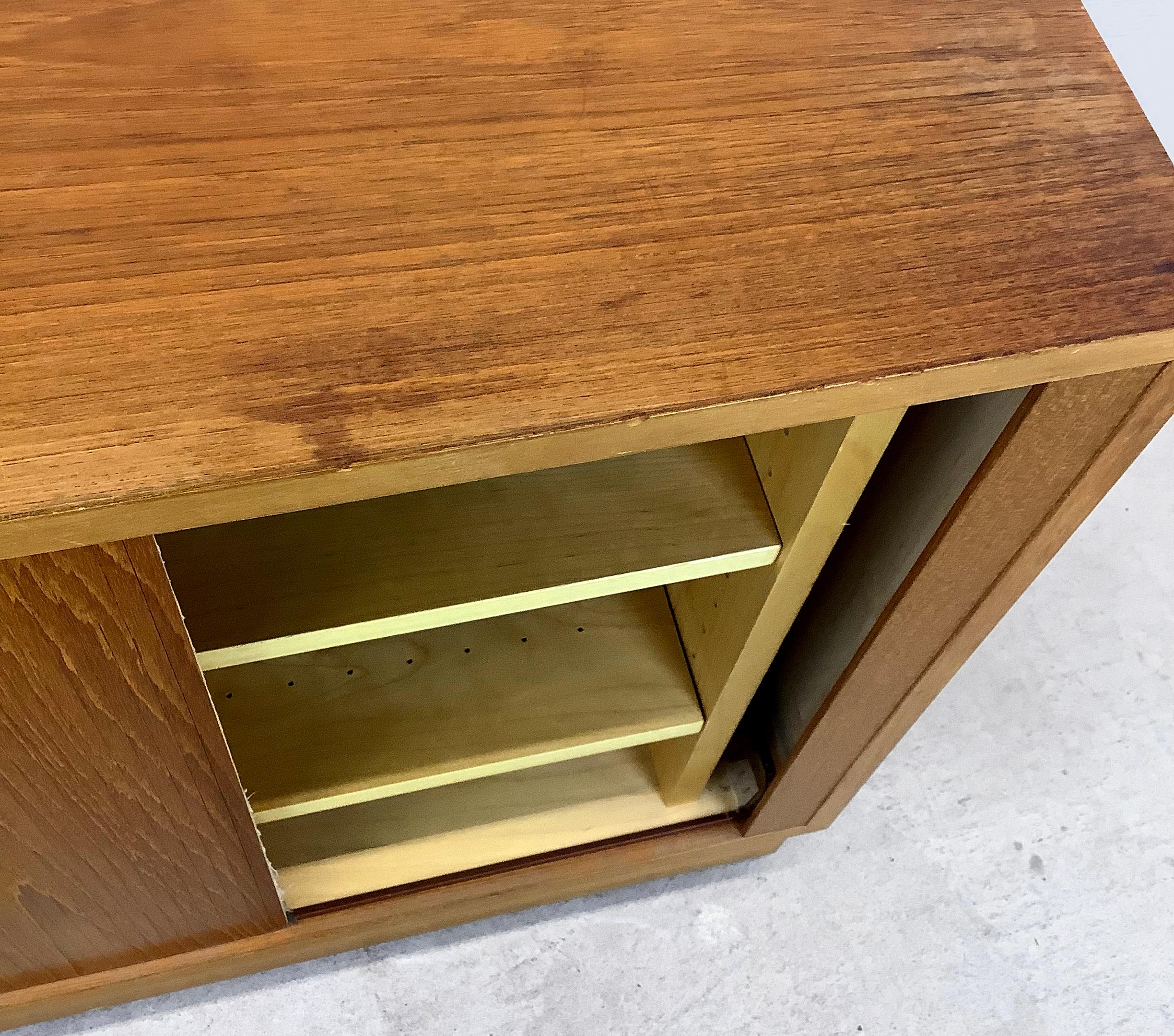 Scandinavian Modern Teak Tambour Credenza For Sale 9