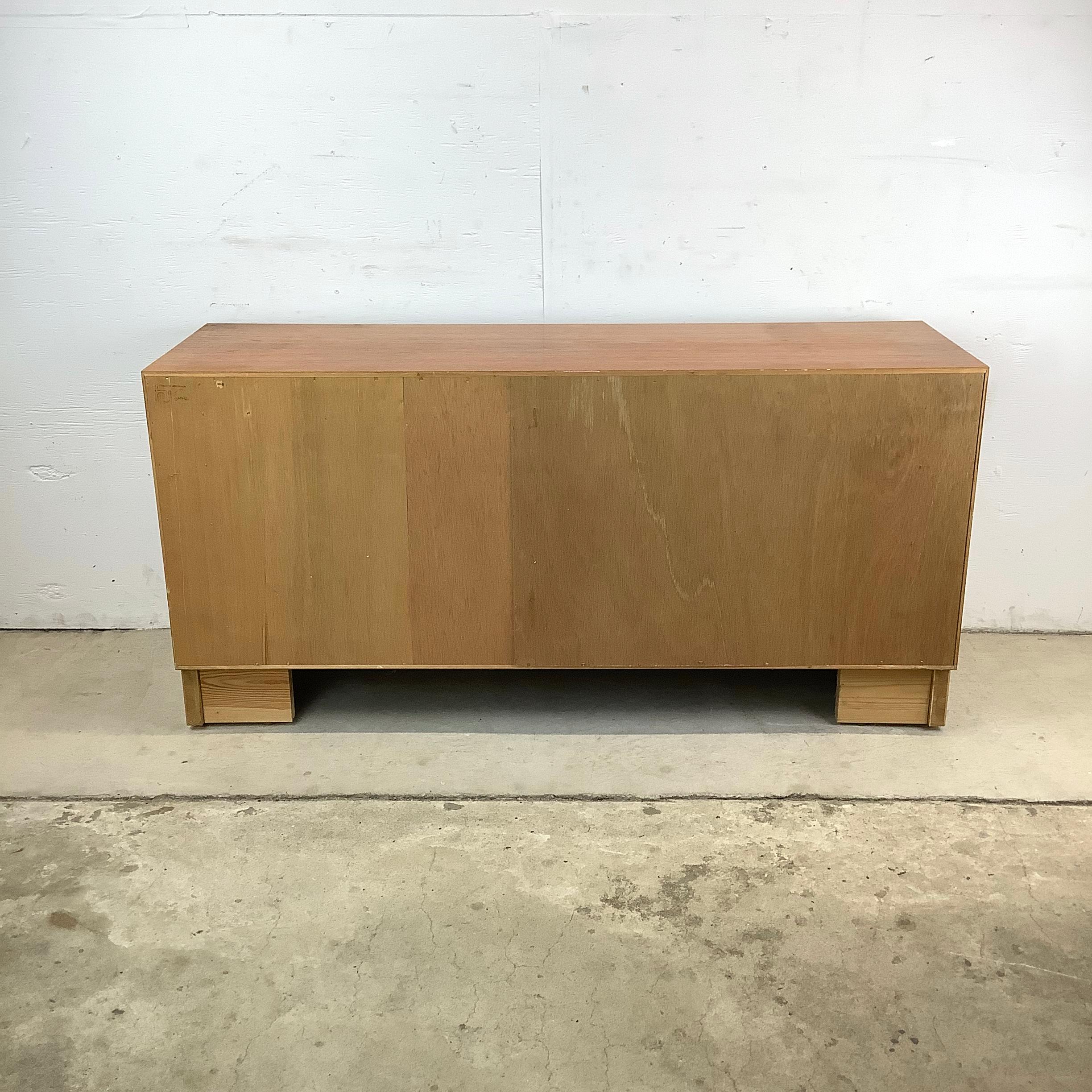 Scandinavian Modern Teak Tambour Credenza For Sale 1