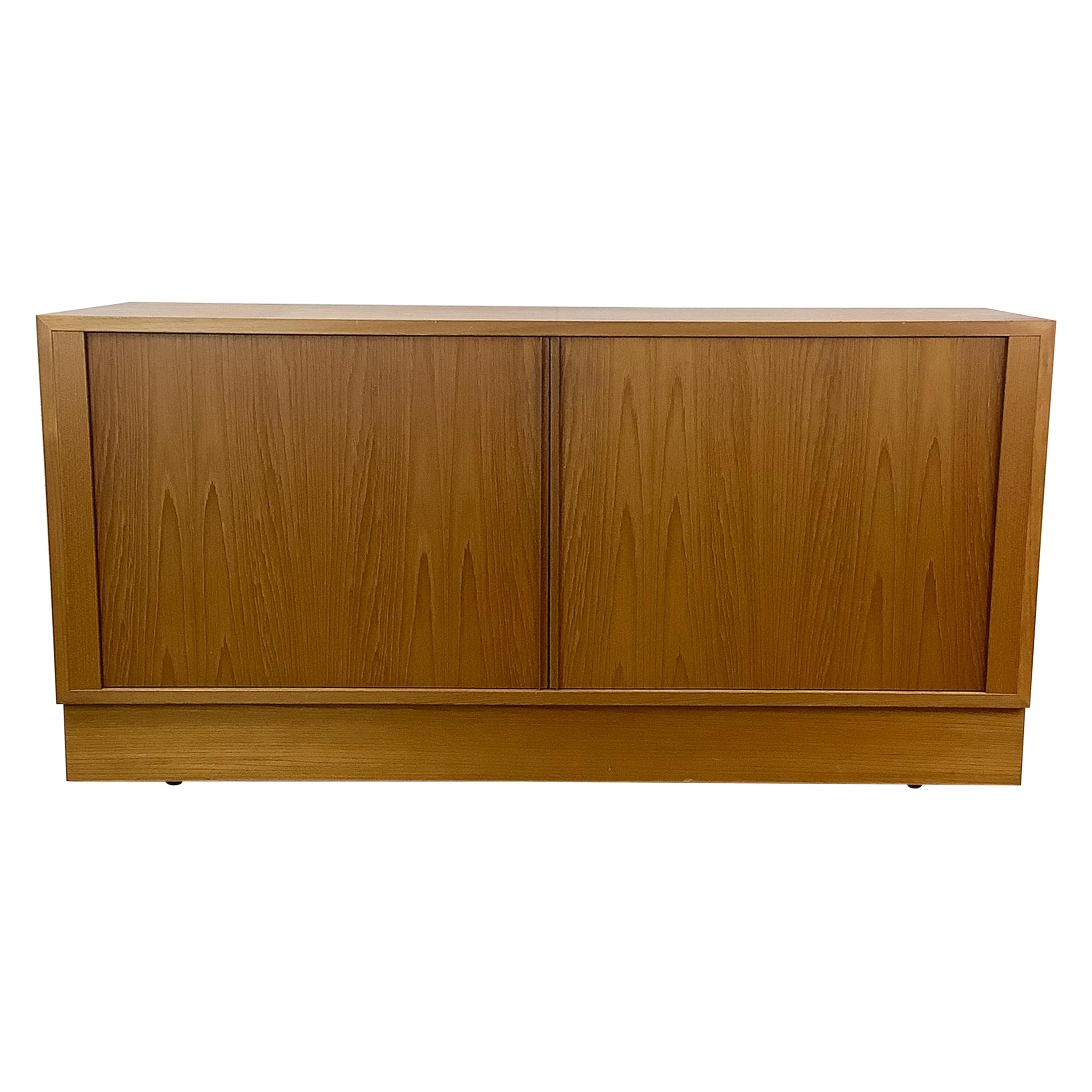 Scandinavian Modern Teak Tambour Credenza