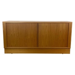 Scandinavian Modern Teak Tambour Credenza