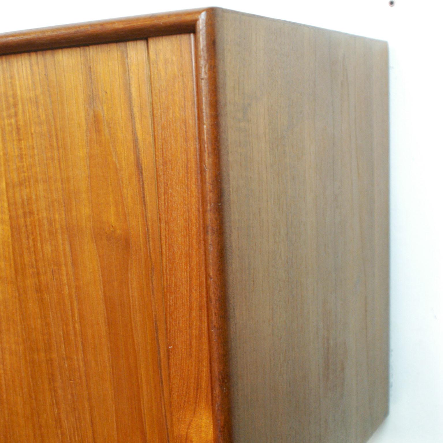 Scandinavian Modern Teak Tambour Door Credenza by Arne Vodder for Sibast 4