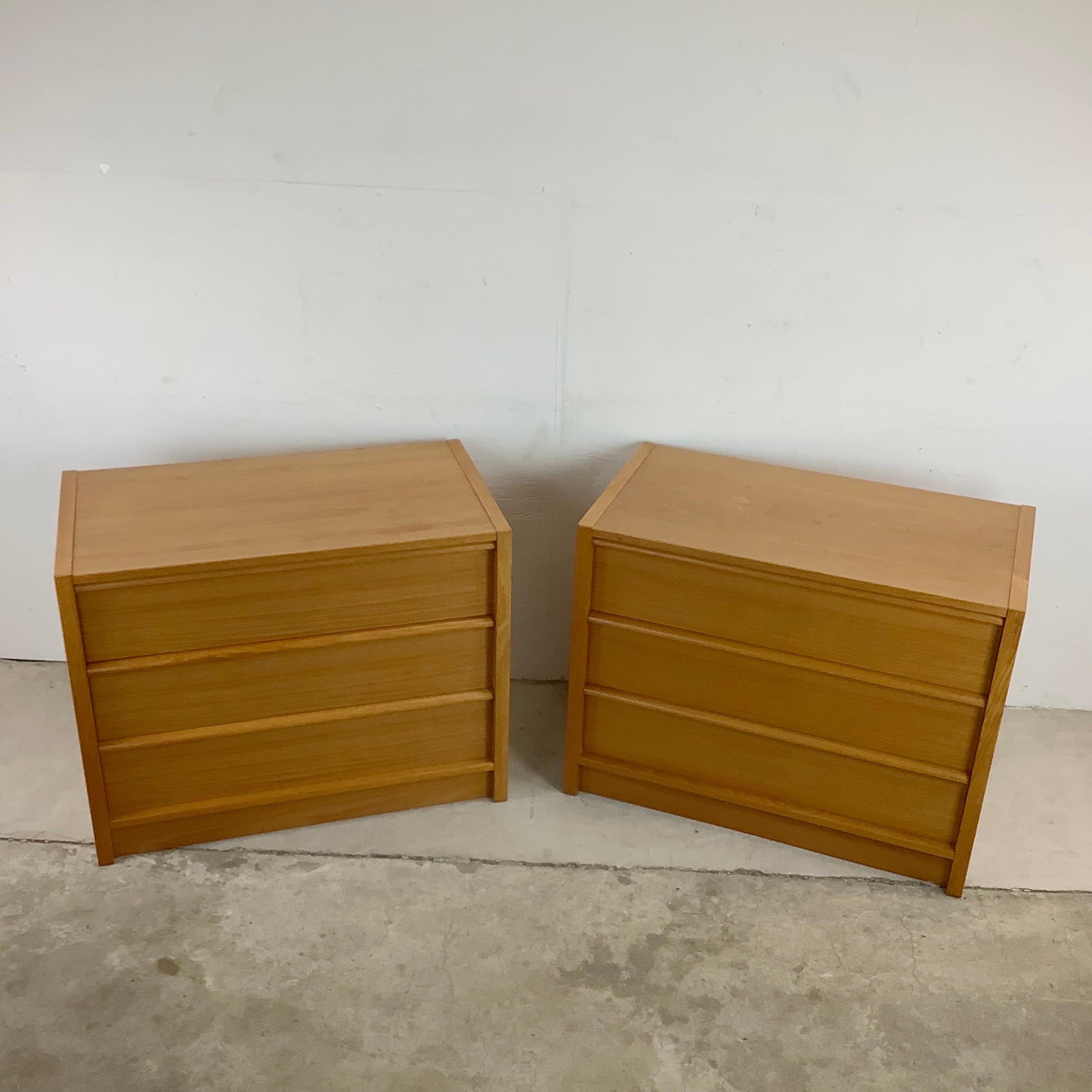 Scandinavian Modern Teak Three Drawer Dressers or Nightstands 4