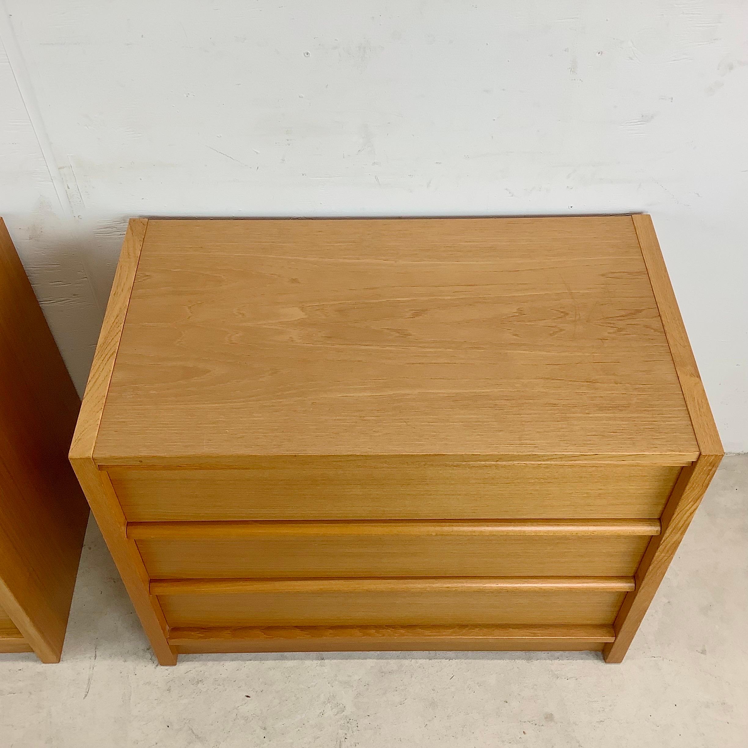 Scandinavian Modern Teak Three Drawer Dressers or Nightstands 11