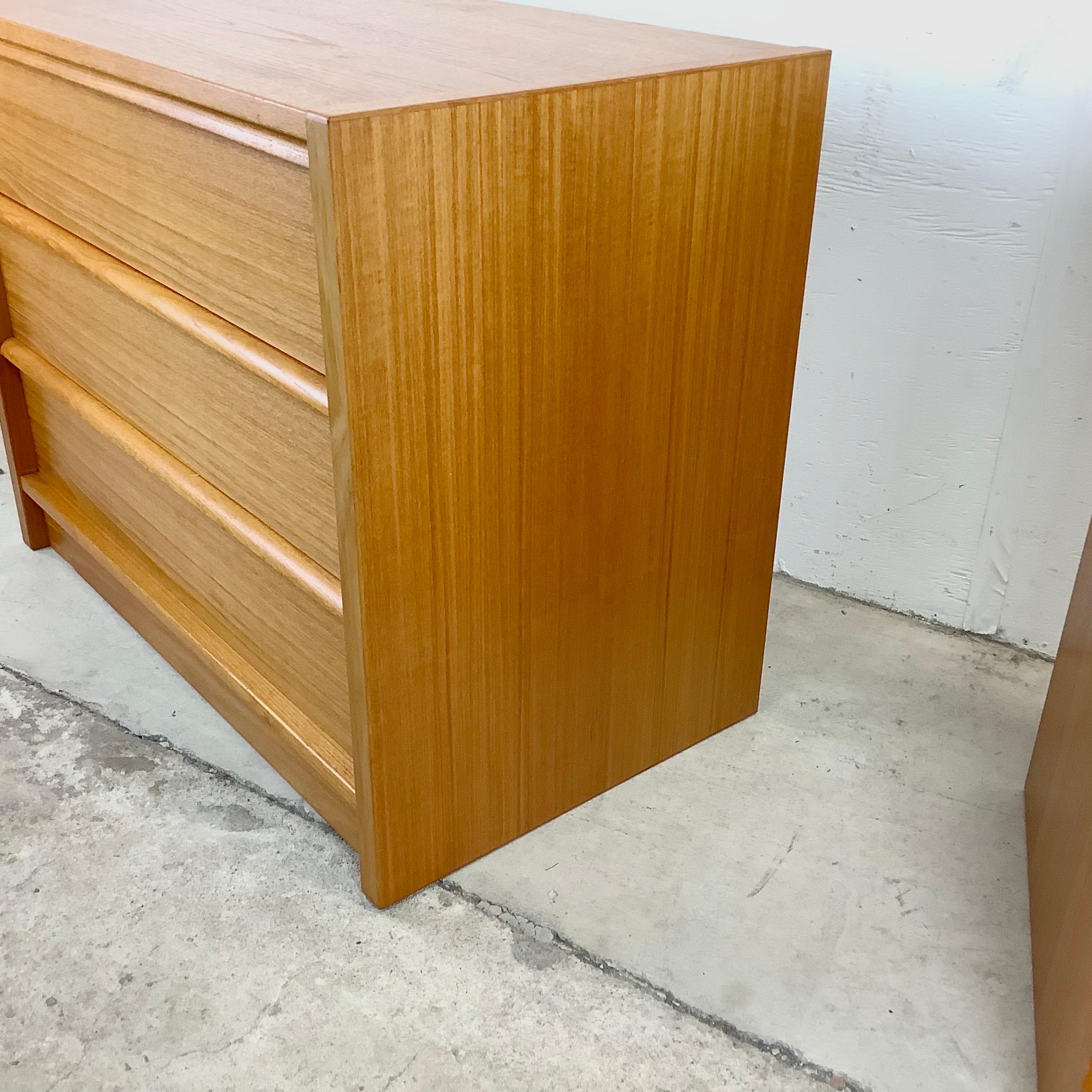 20th Century Scandinavian Modern Teak Three Drawer Dressers or Nightstands