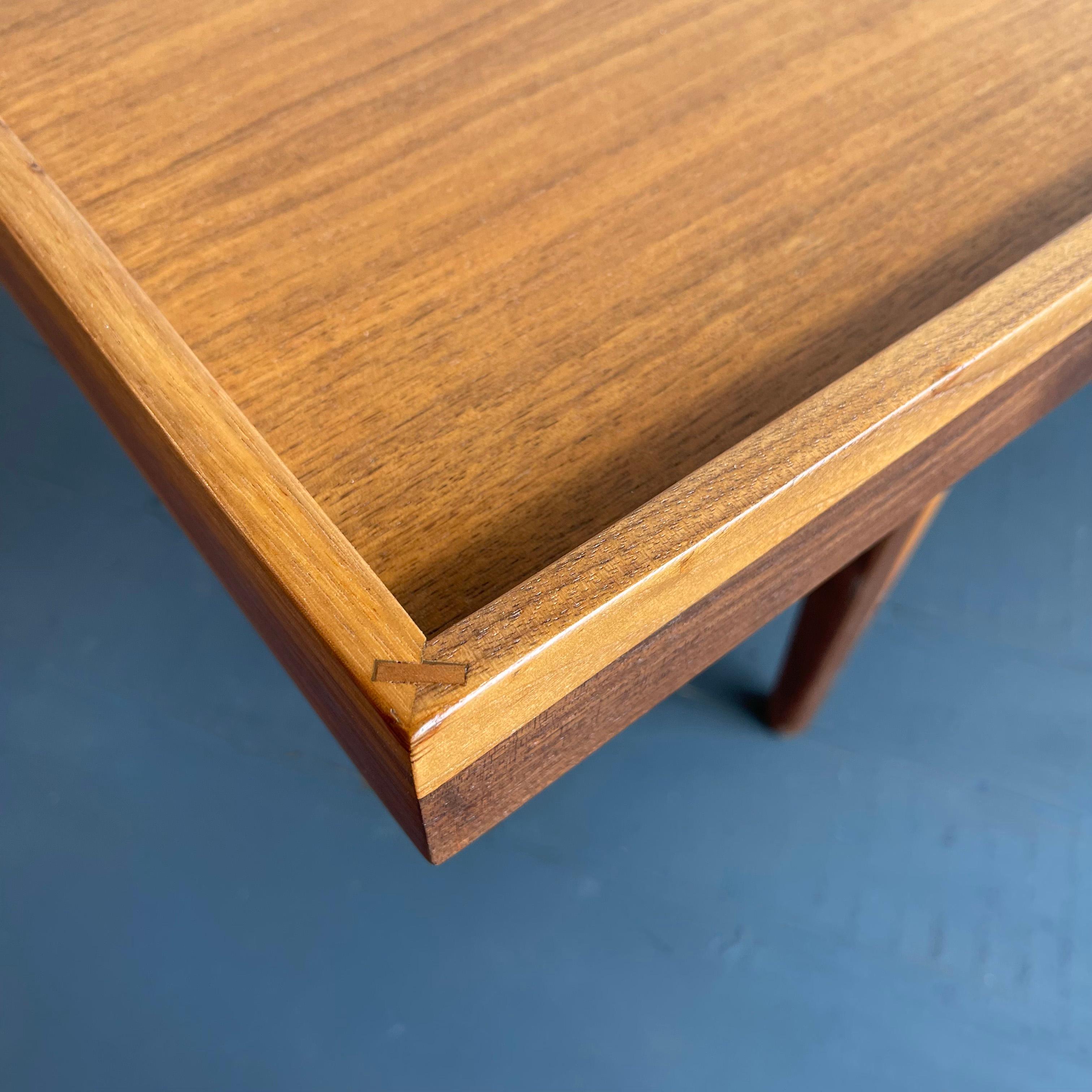20th Century Kipp Stewart & Stewart MacDougal Walnut Tray Top Coffee Table For Sale