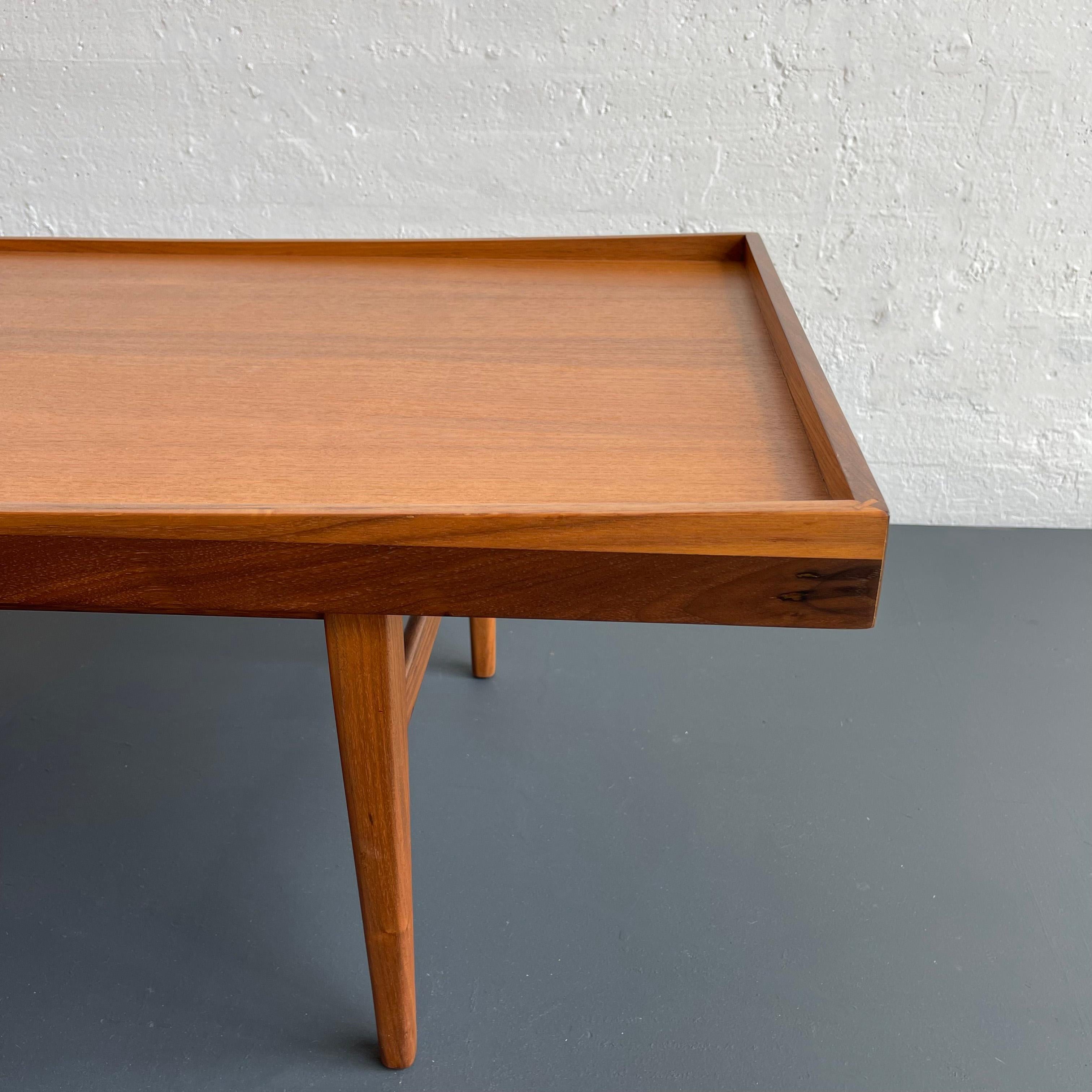 Kipp Stewart & Stewart MacDougal Walnut Tray Top Coffee Table For Sale 1