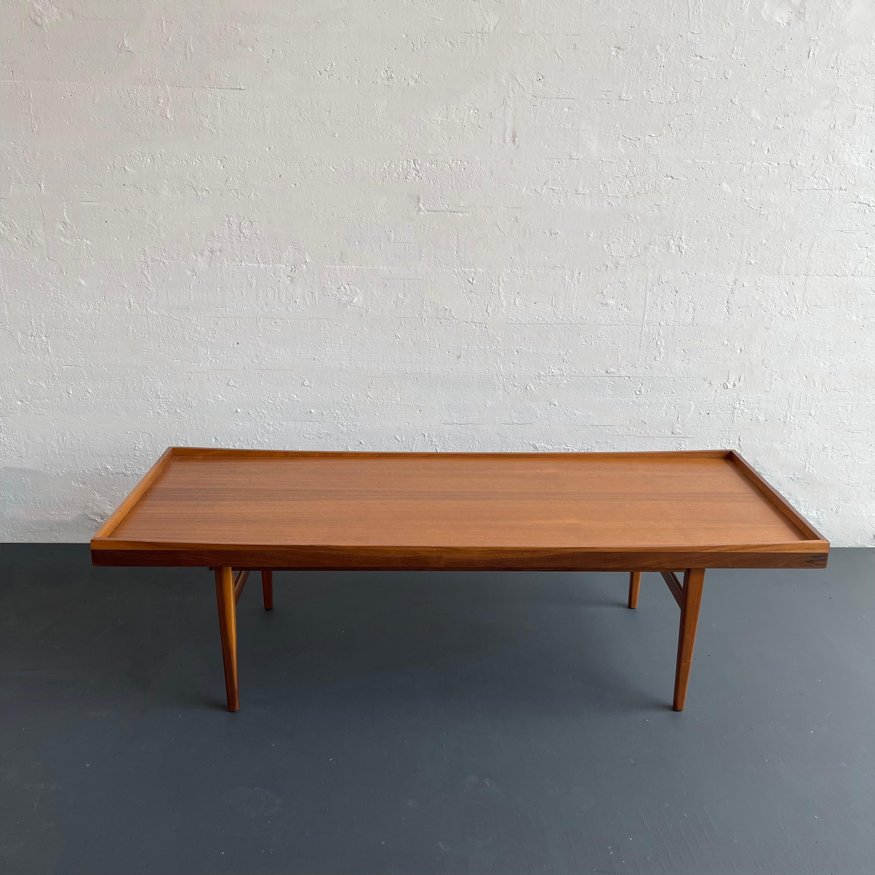 Kipp Stewart & Stewart MacDougal Walnut Tray Top Coffee Table For Sale 2