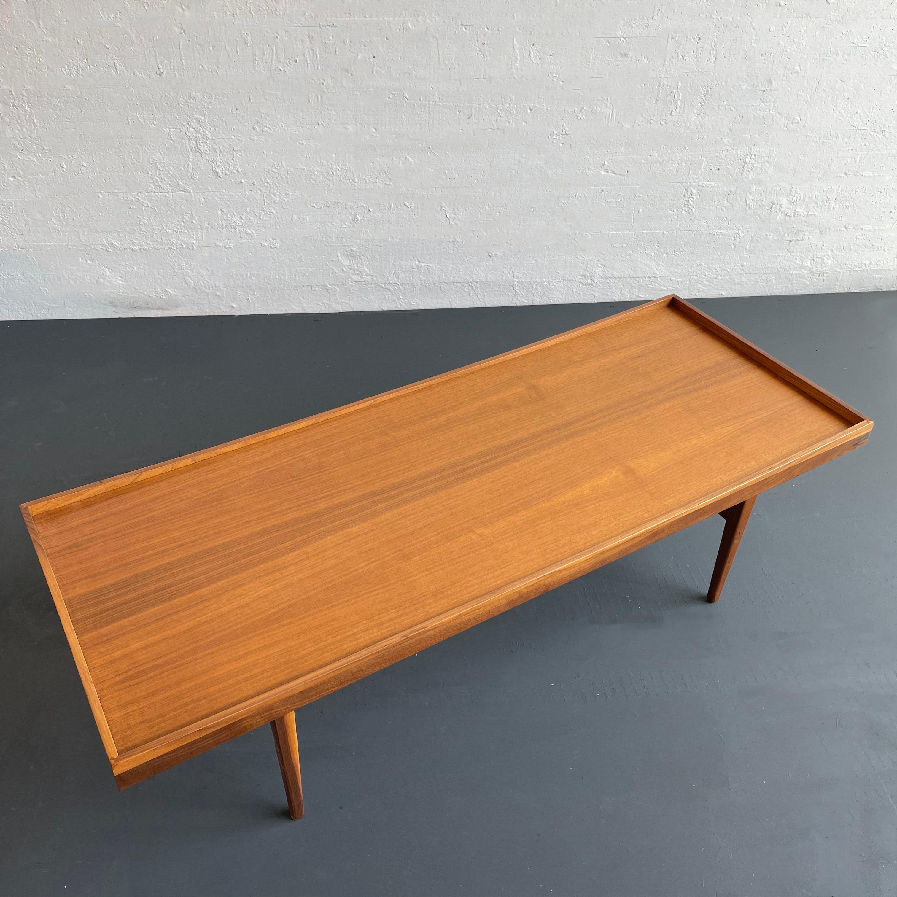 Kipp Stewart & Stewart MacDougal Walnut Tray Top Coffee Table For Sale 3
