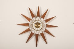 Scandinavian Modern Teak Wall Clock by Elgin