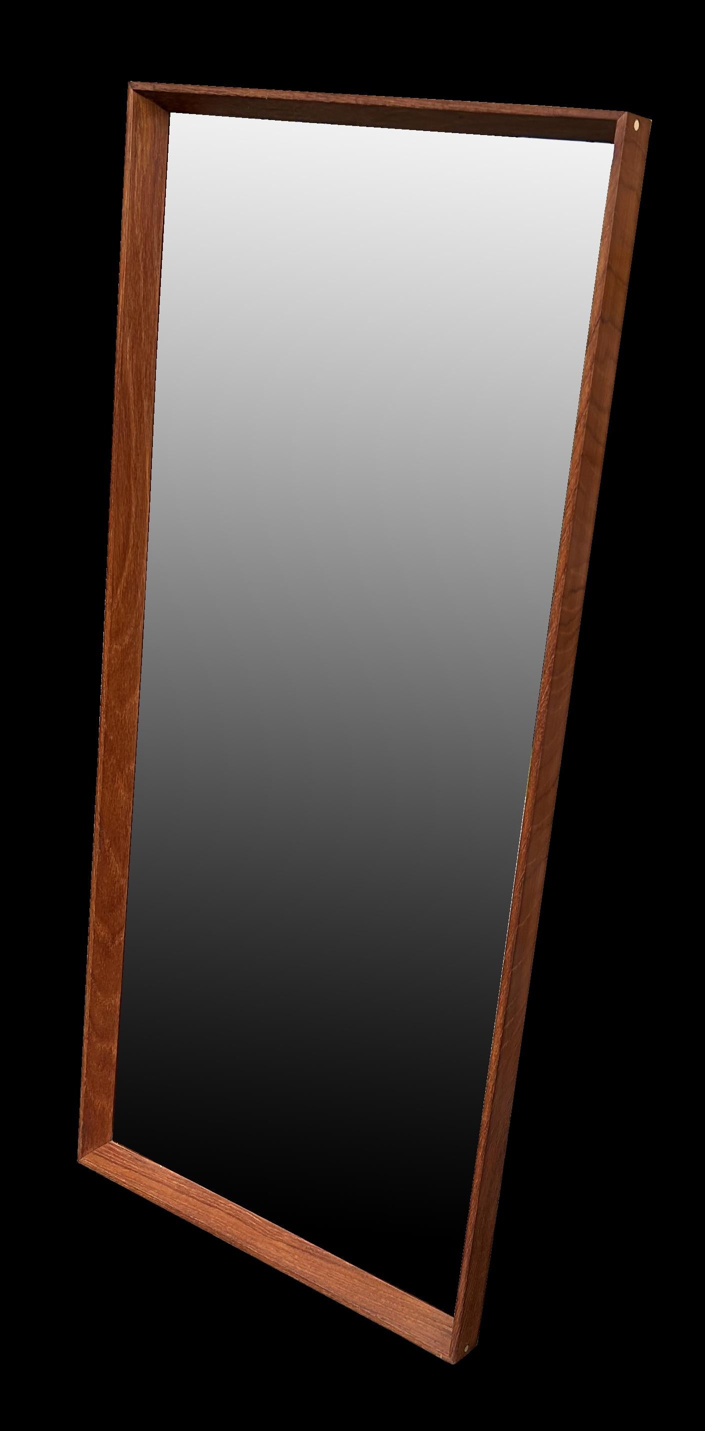 Danish Scandinavian Modern Teak Wall Mirror