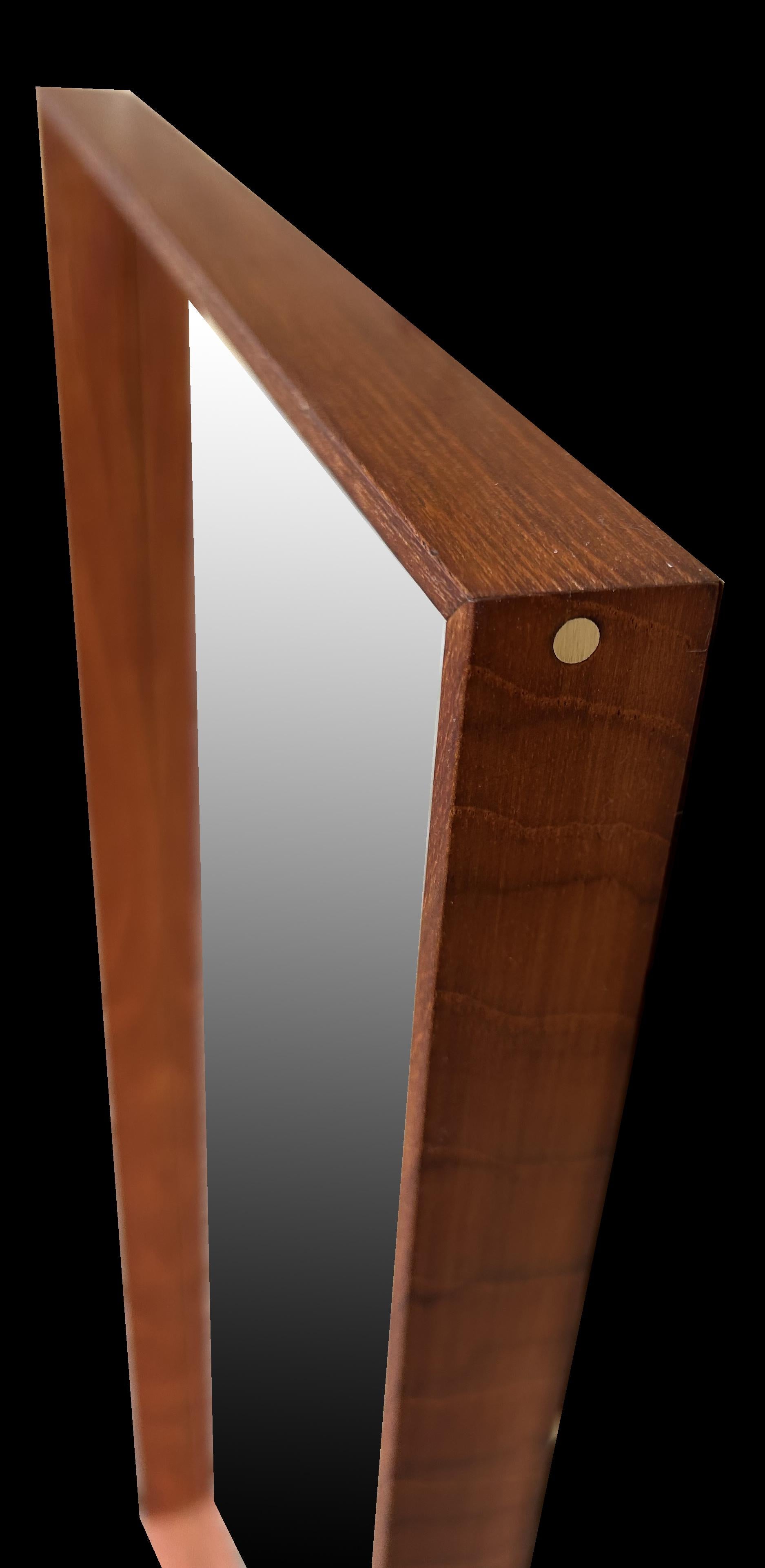 20th Century Scandinavian Modern Teak Wall Mirror