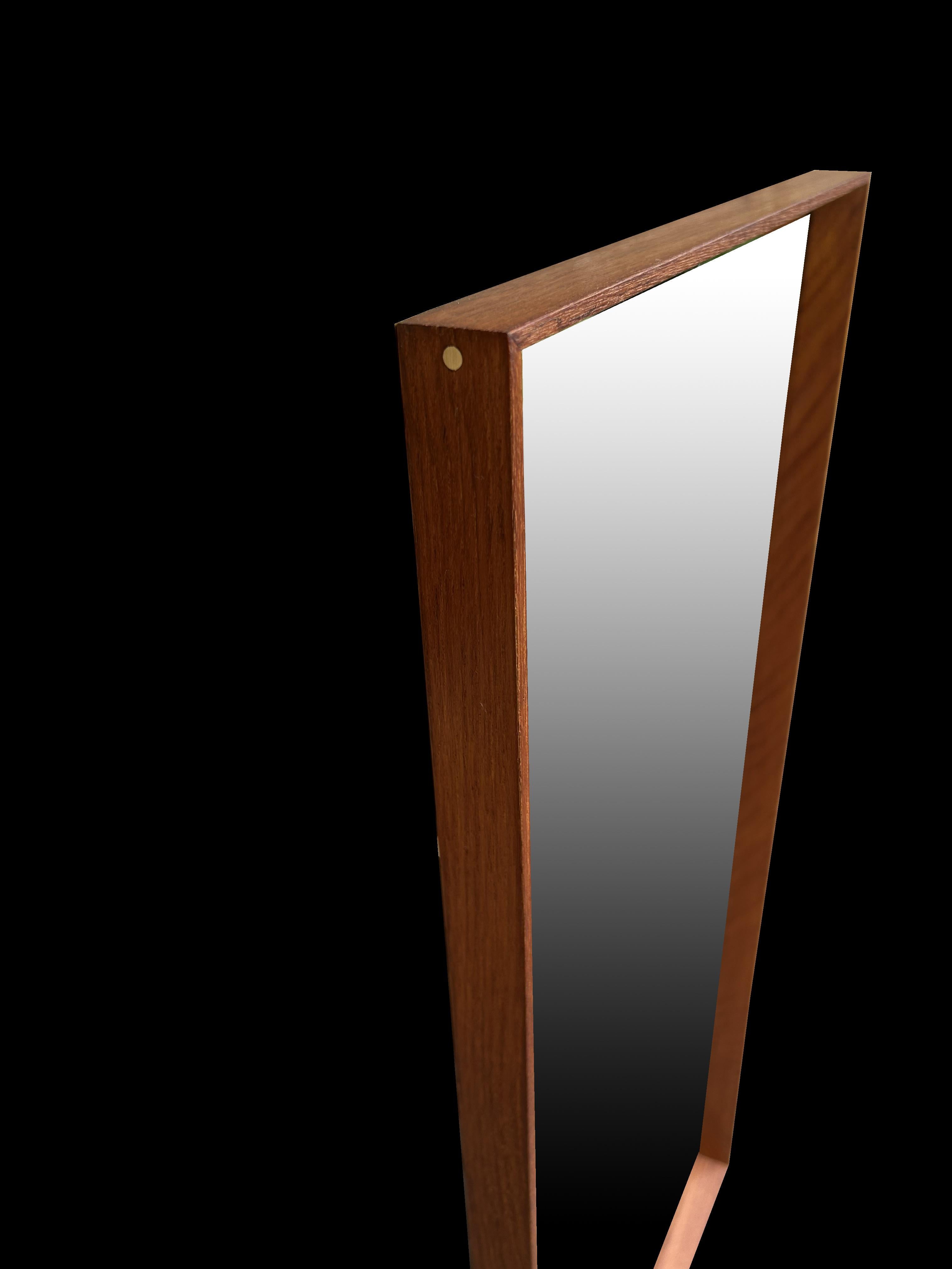 Scandinavian Modern Teak Wall Mirror 1