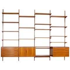 Vintage Scandinavian Modern Teak Wall System by Kai Kristiansen for FM Mobler Denmark