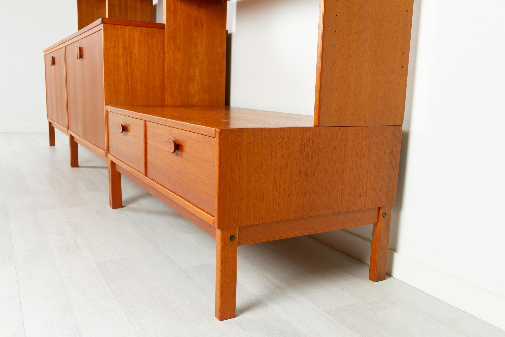 Scandinavian Modern Teak Wall Unit by Ulferts, 1960s 10