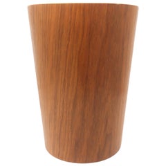 Scandinavian Modern Teak Wastebasket by Rainbow Wood