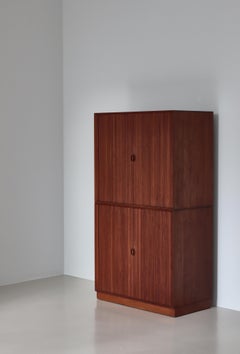 Scandinavian Modern Teakwood Tambour Cabinet by Hvidt & Molgaard, 1950s, Denmark